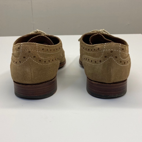 Grenson Tan Suede Wingtip Brogues, Men\'s size 8